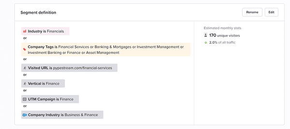 expanded segment definition