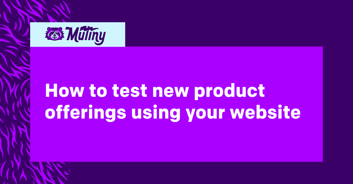 How to test new product offerings using your website