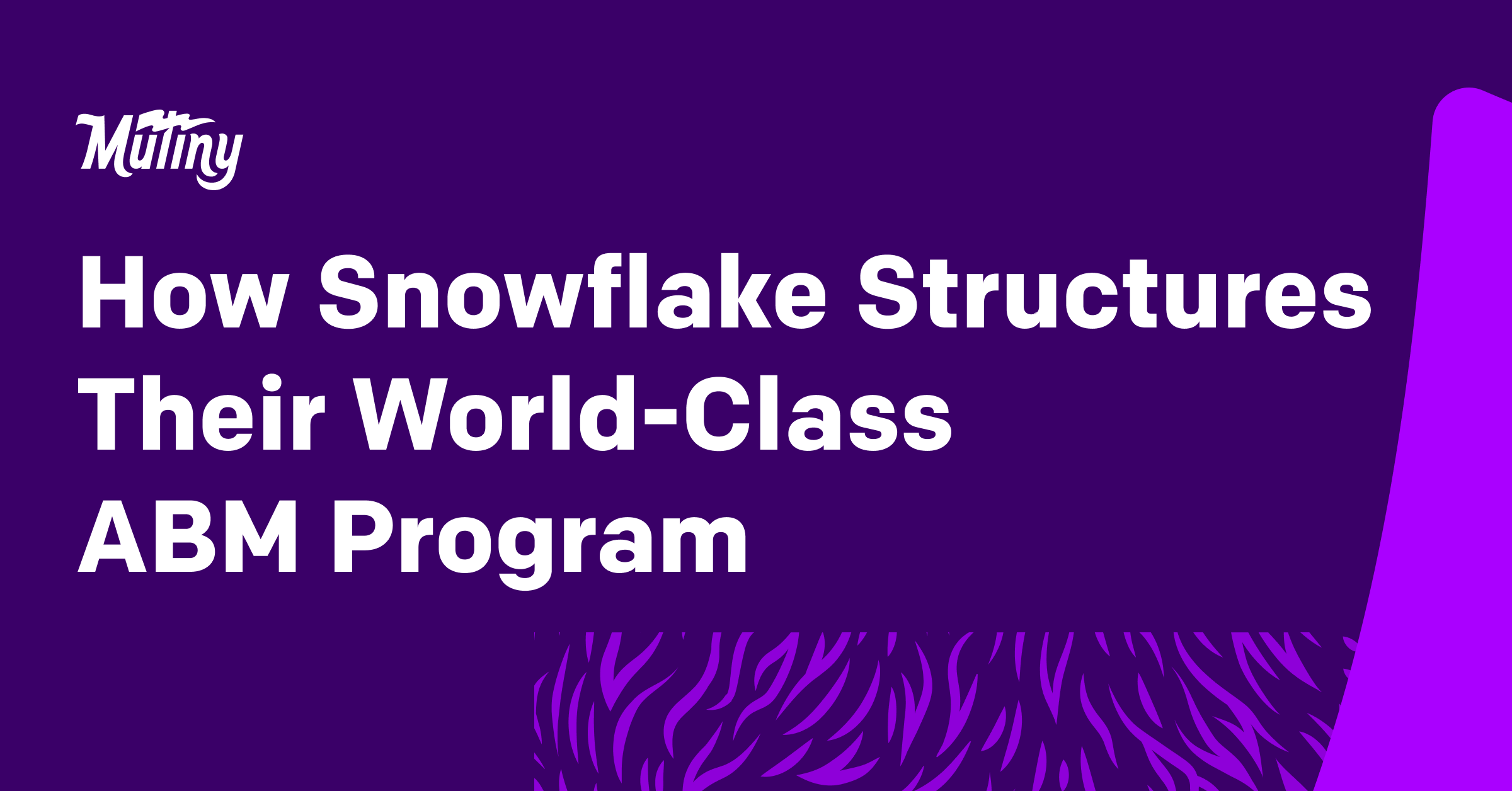 How Snowflake Structures Their World-Class ABM Program