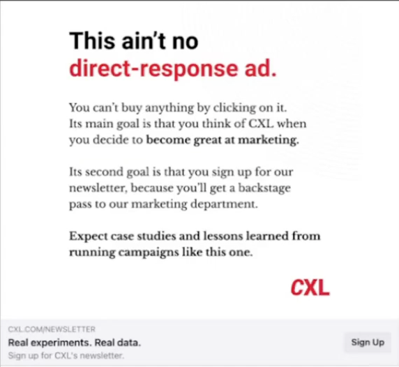 CXL ad example